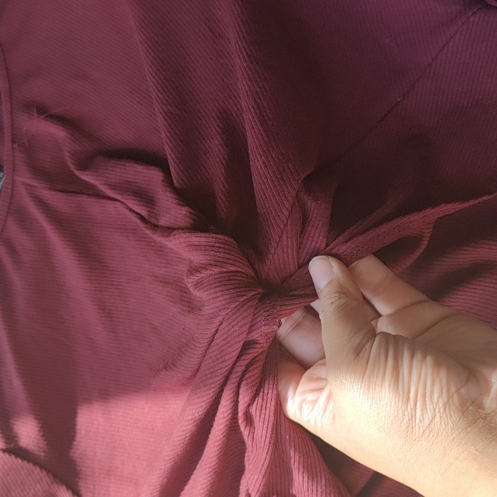 Maternity Raspberry Long Sleeve‎ Dress - Picture 8 of 8